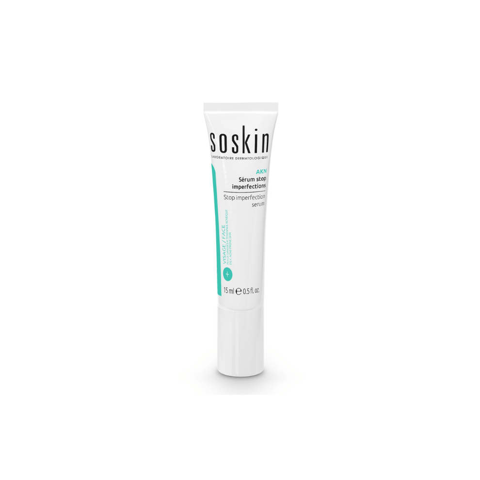 Soskin AKN Stop Imperfection Face Serum 15ml  Anti-Blemish & Pore-Refining Serum for Clearer, Healthier Skin