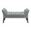 Grey Velvet Tufted Bed Bench 4