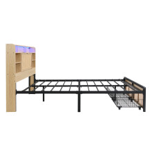 4ft6 double bed 135×190cm Storage compartments in the headboard