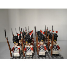 21pcs Napoleonic Wars Building Blocks Swiss Dutch Italian Cavalry Light Infantry Minifigure Kids Toys Fit Lego