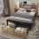 4ft6 double bed 135×190cm Storage compartments in the headboard 12