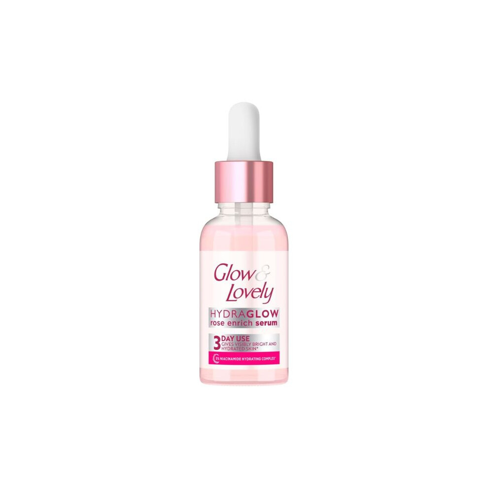 Glow & Lovely Hydraglow Rose Enrich Serum 30g Hydrating & Nourishing Serum for Soft, Radiant Skin