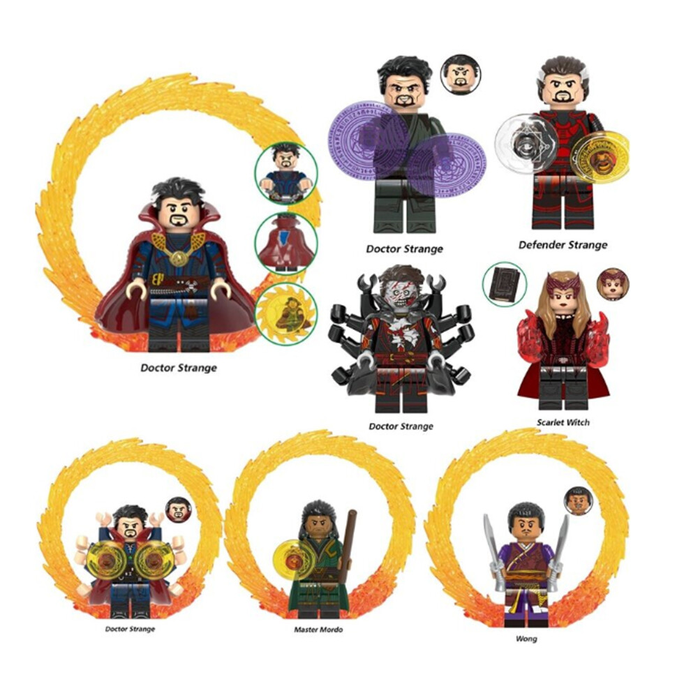 Bonxaif 8Pcs Marvel Doctor Strange Defender Strange Toy Action Minifigures Fit Lego