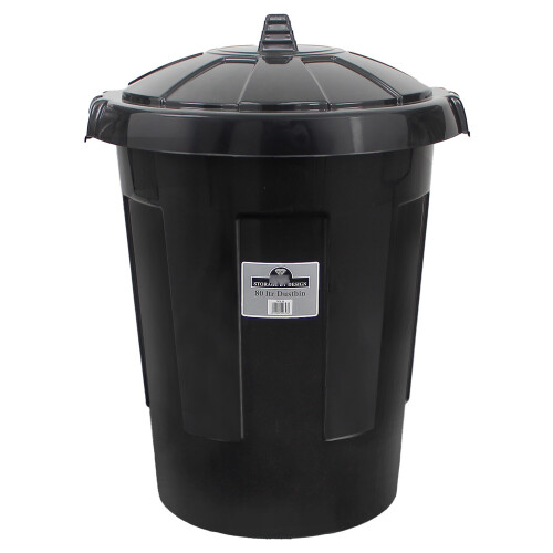 Vivo 80L Extra Large Dustbin 80 Litre Plastic Round Rubbish Bin Storage Waste + Lid