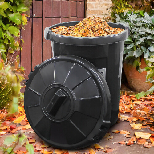 Vivo 80L Extra Large Dustbin 80 Litre Plastic Round Rubbish Bin Storage Waste + Lid 2