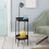 Noa and Nani Flora Round Small Metal Side Table End Occasional Table in Black 1