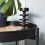 Noa and Nani Flora Round Small Metal Side Table End Occasional Table in Black 3