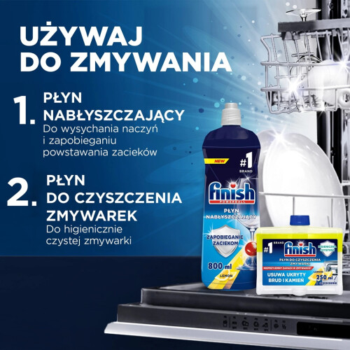 Finish X2 Finish Rinse & Shine Aid Lemon Sparkle 800ml 1
