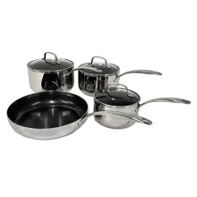 Stoven Hextra 4 Piece Saucepan Set with 28cm Frying Pan