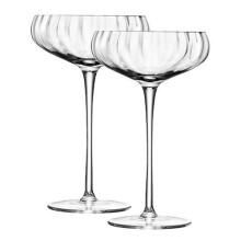 LSA Aurelia Set of 2 300ml Clear Optic Champagne Saucers