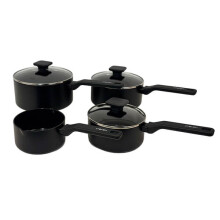 Stoven Noir 4 Piece Saucepan Set with Milk Pan