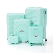 TheOwnas 5 Piece Turquoise Travel Luggage Set. Lightweight Hard Shell Suitcases with Spinner Wheels