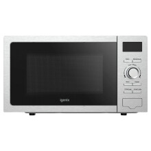 Igenix 20L 800W Stainless Steel Digital Microwave, 5 Power Levels, Defrost, 60-Min Timer, Push Button Door