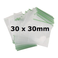 500 X 30 x 30mm Heavy Duty Small Tiny Poly Plastic Sealy Grip Zip Lock Zipper Seal Gummy Bags Baggies BAGGYS (CPUK Exclusive) Features
