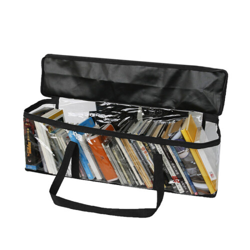 Waterproof Clear Storage Bag Organizer for DVD CD Book Bookshelf 1