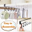 Living And Home Cups Storage 6 Hooks Kitchen Utensil Hanging Hook Rack Holder Under Cabinet Closet White 3