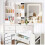 Vanity Dresser Desk Set with LED Lighted Mirror 5