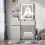Vanity Dresser Desk Set with LED Lighted Mirror 4