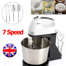 7-Speed Electric Stand Mixer Food Blender & Dough Kneader w/ Mixing Bowl