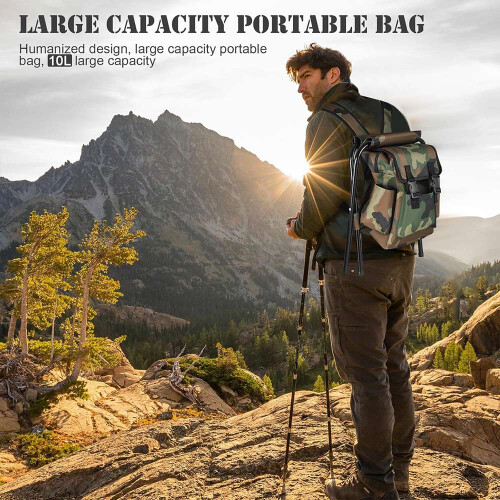 Fishing Tackle Stool Backpack Seat Bag Camping Foldable Rucksack Chair 2