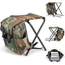 Fishing Tackle Stool Backpack Seat Bag Camping Foldable Rucksack Chair