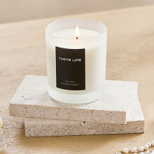 (Westin White Tea) Handmade Soy Wax Scented Candle in Frosted Glass Jar