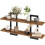 2Pcs Wooden Floating Shelves Wall Mounted Display Storage Décor Home 1