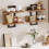 2Pcs Wooden Floating Shelves Wall Mounted Display Storage Décor Home 2
