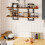 2Pcs Wooden Floating Shelves Wall Mounted Display Storage Décor Home 3