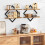 2Tiered Floating Wall Mounted Display Shelf Wooden Shelves Black Frame 9