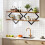 2Tiered Floating Wall Mounted Display Shelf Wooden Shelves Black Frame 2