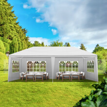 10'x20' Patio Canopy Wedding Gazebo Party Tent w/ 6 Sidewalls 2Door 4 Window