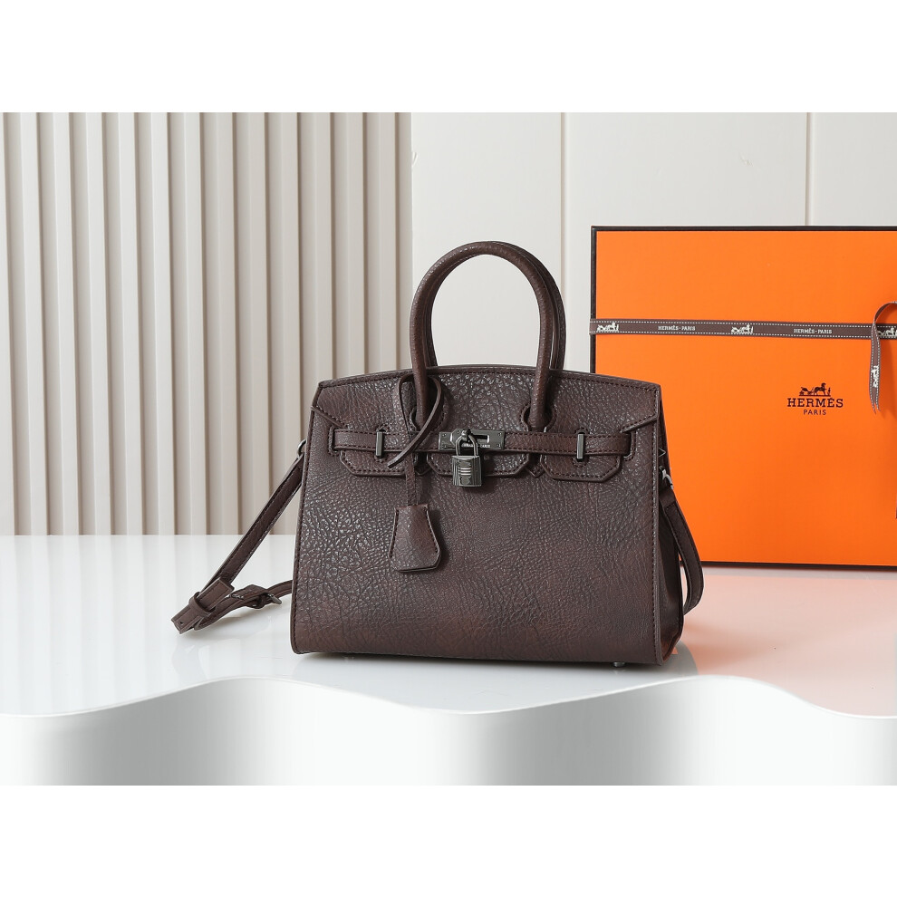 Xhrain Hermès Birkin 25 Togo Coffee Gold Hardware Bag Brown
