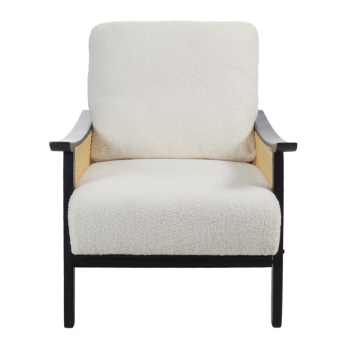 Modern Teddy Fleece Upholstered Accent Armchair 1