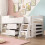 3ft Single Children's White Wooden Bed 17