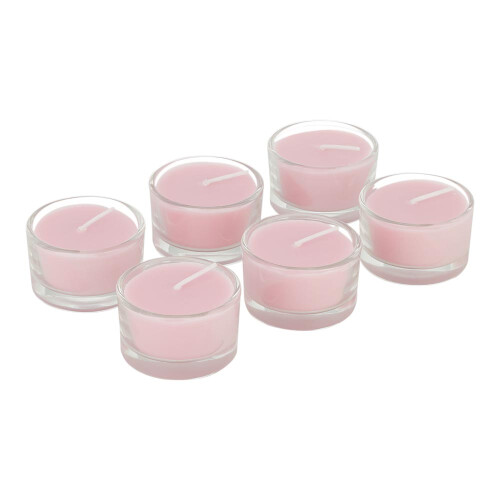 Living And Home 6Pcs Vegetable Wax Scented Candle Set, Pink 2