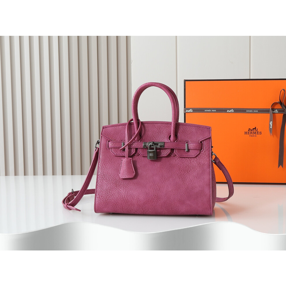 Xhrain Hermès Birkin 25 Togo Rose Gold Hardware Bag Red