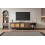TV Stand Cabient with 2 Drawers, Sliding doors with rattan design 3