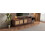 TV Stand Cabient with 2 Drawers, Sliding doors with rattan design 7