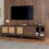 TV Stand Cabient with 2 Drawers, Sliding doors with rattan design 11