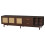 TV Stand Cabient with 2 Drawers, Sliding doors with rattan design 19