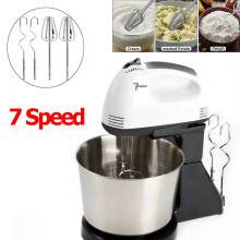 7 Speeds Electric Stand Mixer Food Blender & Dough Kneader w/ Mixing Bowl