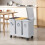 Living And Home 60L 3-compartment Dry Wet Separation Trash Bin with Lids 2