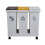 Living And Home 60L 3-compartment Dry Wet Separation Trash Bin with Lids 4