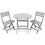 Alivio 3-Piece Folding Bistro Set Space Saving Patio Table & 2 Chairs (Grey) 9