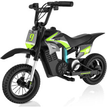 (Green) R9XPro Ride on Electric Motorcycle Dirt Bike for Kids