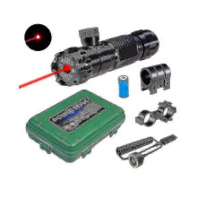 (Red Laser Set)Adjustable Green & Red Laser Pointer with CNC Aluminum Body, 16340 Battery for Outdoor & Presentations