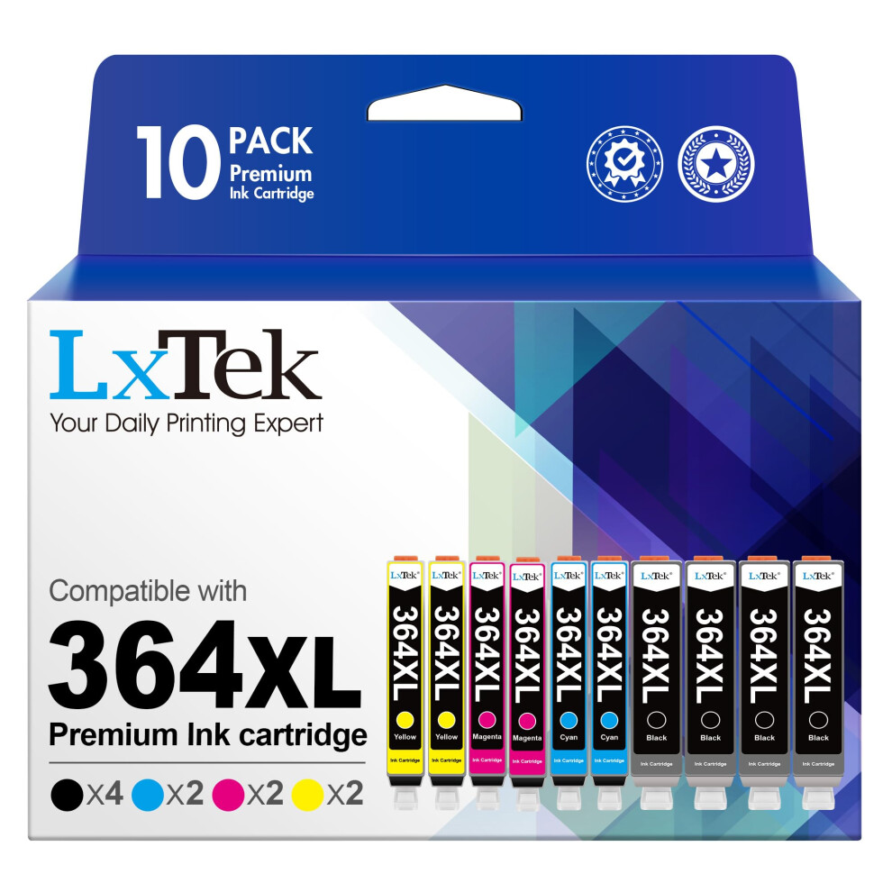 Lxtek 364XL Compatible Ink Cartridge For Hp 364XL For Photosmart Officejet 5510 5520 5522 5524 6510 6520 B8550 C5388 7510 7520 4610 4620 Deskjet 3070A