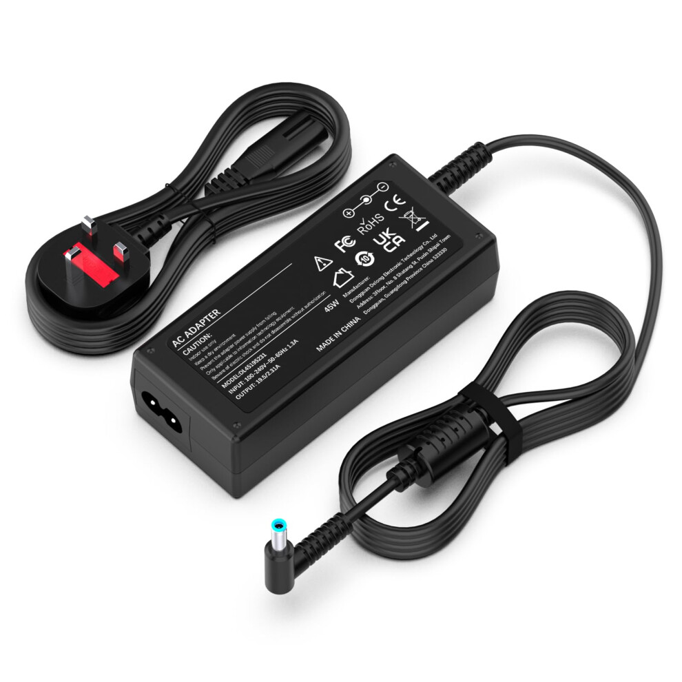 45W Laptop Charger For Hp Pavilion 11 13 15, Elitebook Folio, Spectre Ultrabook, Stream 11 13 14, Chromebook 11 14, Probook, 741727-001 721092-001 Ac Blue 8000003775181