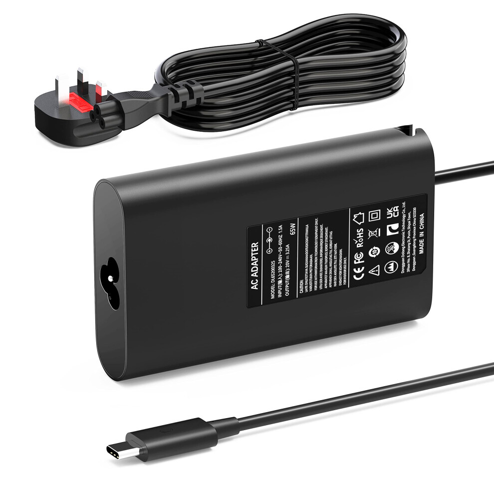 65W Laptop Charger Usb C For Dell Latitude 5420 5520 5320 5410 5540 7420 7410 7440 7320 7310 9410 9510 Xps 13 12 9350 9360 9370 9380 Chromebook 3100 8000003775907